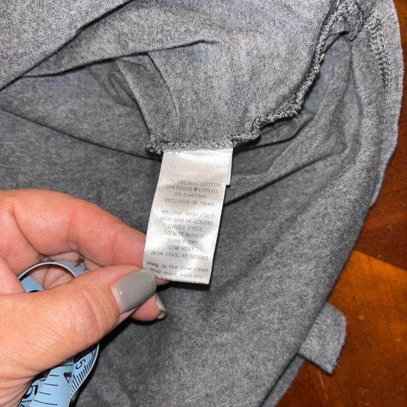 Toad&Co | Montclair Midi Dress | L Gray Organic Cotton Blend Long Sleeve Casual - Picture 7 of 13